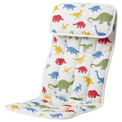 IKEA POANG Подушка на дитяче крісло, Medskog/з динозаврівим візерунком 70469678 фото