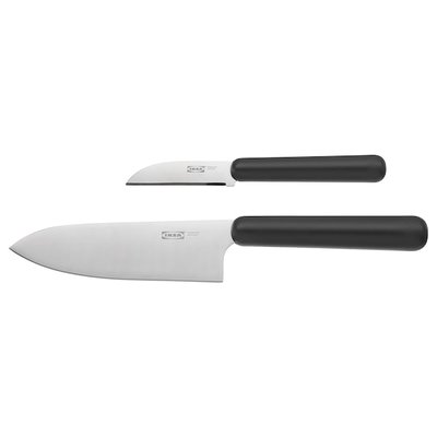 IKEA FÖRDUBBLA Набір ножів, 2 шт., сірий, 004.367.90 00436790 фото