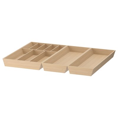 IKEA UPPDATERA Піднос для столових приборів / 2 підноси для приладів, світлий бамбук, 72x50 см 69500910 фото