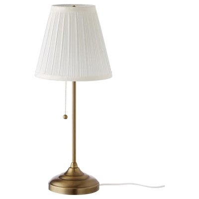 IKEA ARSTID Настільна лампа, латунь/білий 30321373 фото