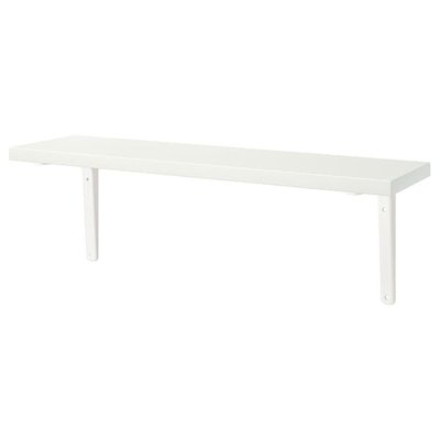 IKEA BERGSHULT / TOMTHULT Полка с поддержкой, белая, 80x20 см 79418321 фото