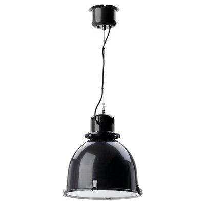 IKEA SVARTNORA Підвісна лампа, чорна, 38 см 40430772 фото