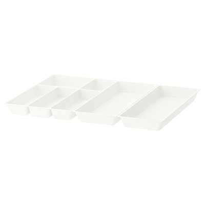 IKEA UPPDATERA Піднос для столових приборів/2 підноси для приладдя, білий, 72x50 см 29500907 фото