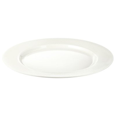 IKEA OFANTLIGT Тарілка, біла, 28 см 60319024 фото