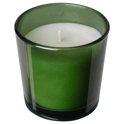 IKEA VINTERFINT Свічка ароматична у склі, Зелена пікантна насолода, 25 годин 00560874 фото