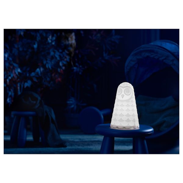 IKEA SOLBO LED-настільна лампа, біла/сова, 23 см 60347847 фото