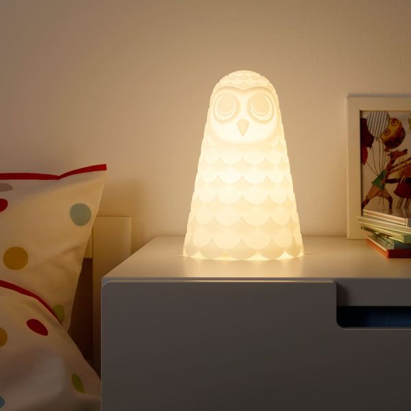 IKEA SOLBO LED-настільна лампа, біла/сова, 23 см 60347847 фото