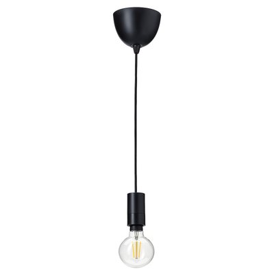 IKEA SUNNEBY / TRADFRI Підвісна лампа з лампочкою, чорний/розумний теплий білий 89517014 фото