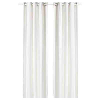 IKEA MOALINA Штора, 2 шт., білий, 145x300 см 90491046 фото
