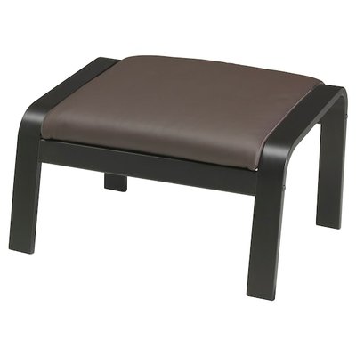 IKEA POANG Тумбочка, чорно-коричнева/Глосе темно-коричнева 29829117 фото
