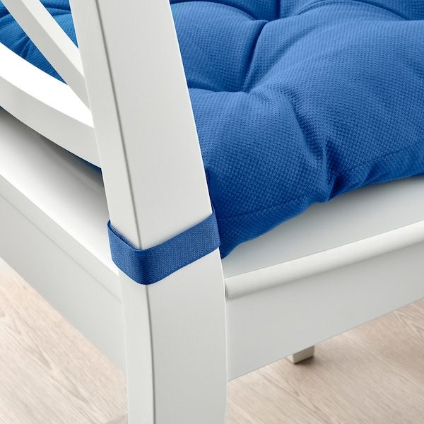 IKEA MALINDA Подушка на стілець, темно-синій, 40/35x38x7 см 40522192 фото