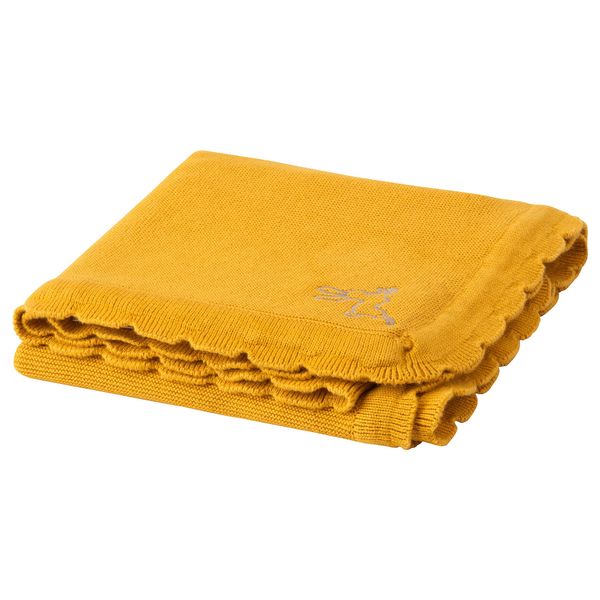 IKEA SOLGUL Плед, темно-желтый, 70x90 см 80421252 фото