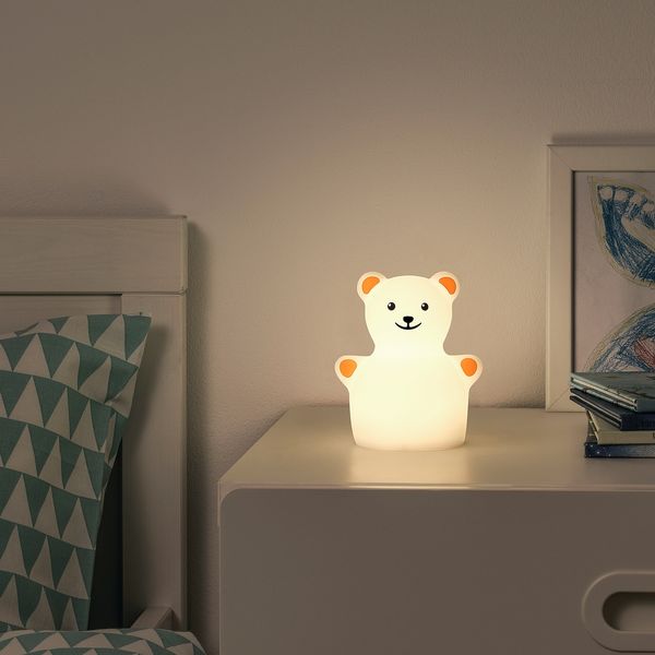 IKEA TOVADER Світлодіодна нічна лампа, ведмідь на батарейках 90516914 фото
