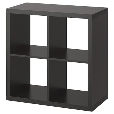 IKEA KALLAX Стелаж, чорно-коричневий, 77x77 см 60275812 фото