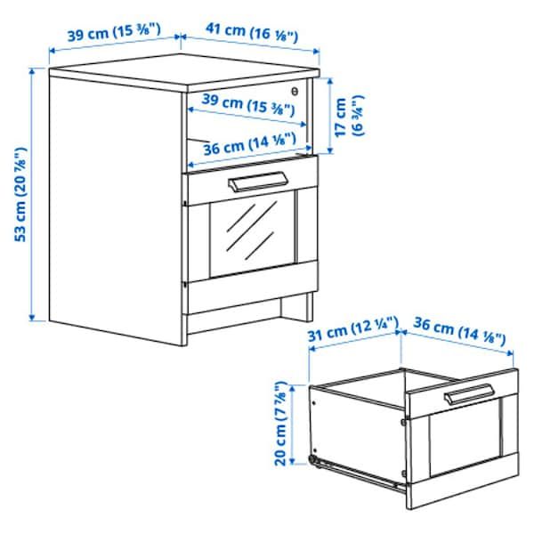 IKEA BRIMNES Столик нічний, білий, 39x41 см 10234942 фото
