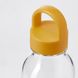 IKEA FORMSKON Пляшка для води, безбарвне/жовте скло, 0.5 л 70497228 фото 8