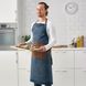 IKEA GRILLTIDER Фартух кухонний, синій/коричневий, 69x92 см 70542184 фото 2