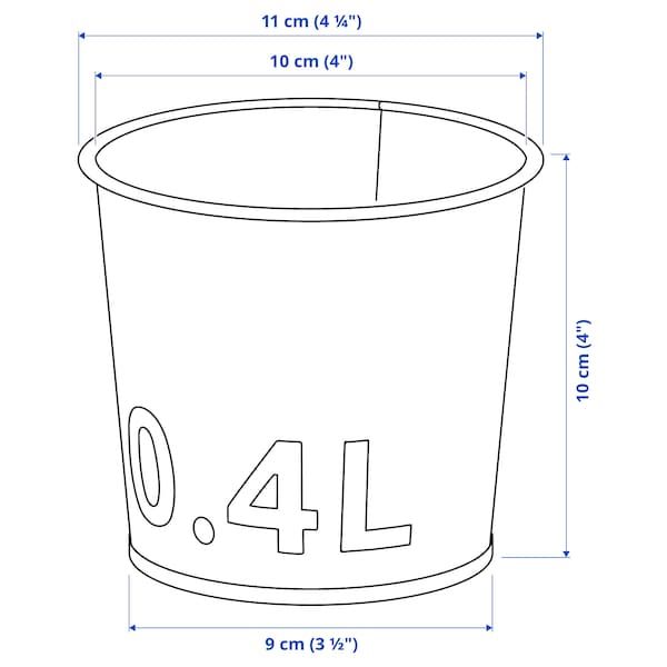 IKEA AKERBAR Горщик для квітів, внутрішній/зовнішній, антрацит, 9 см. 10551553 фото