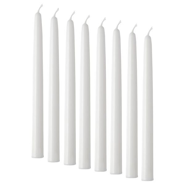 IKEA VINTERFINT Беззапашна свічка, біла, 25 см 70551871 фото