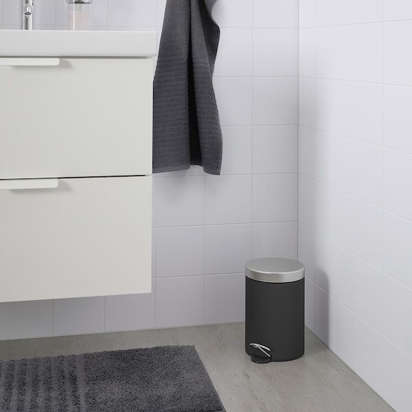 IKEA EKOLN Відро для сміття, темно-сіре, 3 л 40493910 фото