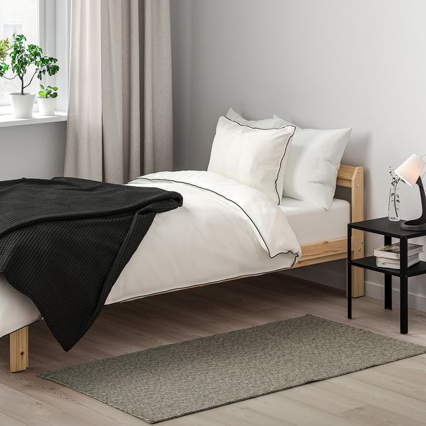IKEA TIPHEDE Килим плоского ткацтва, чорний/натуральний, 80х150 см 20528878 фото