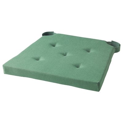 IKEA JUSTINA Подушка на стілець, зелена, 42/35x40x4 см 60304428 фото