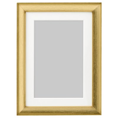 IKEA SILVERHOJDEN Рамка, золотого кольору, 13x18 см 40370400 фото