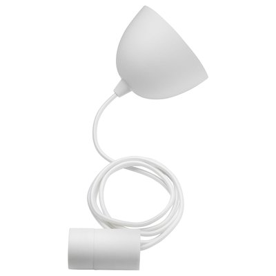 IKEA SUNNEBY Тримач з кабелем, біла тканина, 1.8 м 20420175 фото