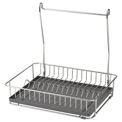 IKEA HULTARP Сушарка для посуду, нікельована 20444435 фото