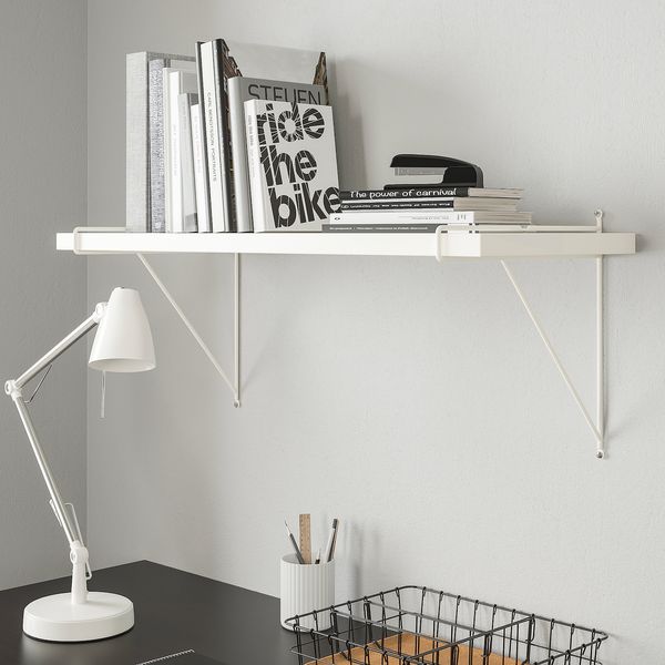 IKEA BERGSHULT / PERSHULT Полиця настінна, білий/білий, 80x30 см 69290747 фото