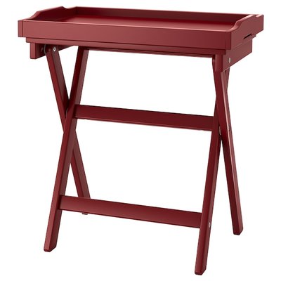 IKEA MARYD Столик з підносом, темно-червоний, 58x38x58 см 30475657 фото
