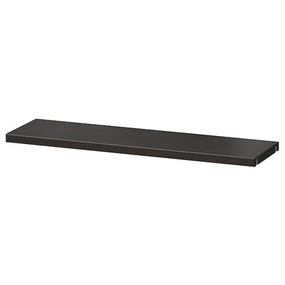 IKEA BESTA Полиця, чорний-коричневий, 56x16 см 80295526 фото