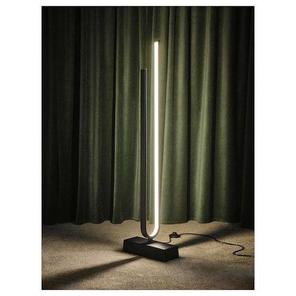 IKEA PILSKOTT LED-лампа для підлоги, смарт чорна 90478120 фото