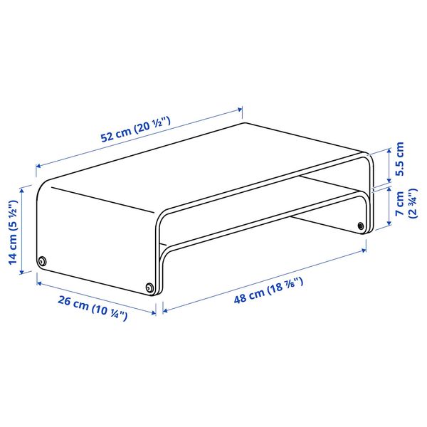 IKEA VATTENKAR Підставка під ноутбук/монітор, береза, 52x26 см 80541565 фото