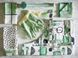 IKEA RINNIG Фартух кухонний, білий/зелений/візерунок, 69х85 см 40476454 фото 4