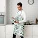 IKEA RINNIG Фартух кухонний, білий/зелений/візерунок, 69х85 см 40476454 фото 2