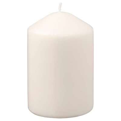 IKEA LATTNAD Беззапашна кубічна свічка, натуральна, 10 см 70338456 фото