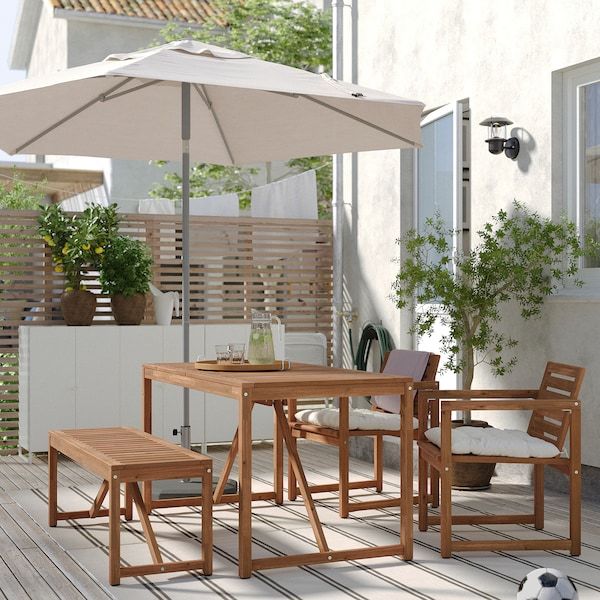 IKEA KUDDARNA Подушка на стілець, садова, бежева, 50x50 см 90417909 фото